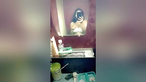 Big tits brunette indian lady in amateur solo video 05