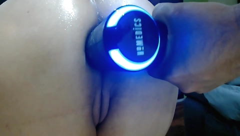 Anal fuck session - amateur porn video with a big dildo