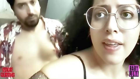 Busty brunette fucks her stepdaddy in the bathroom