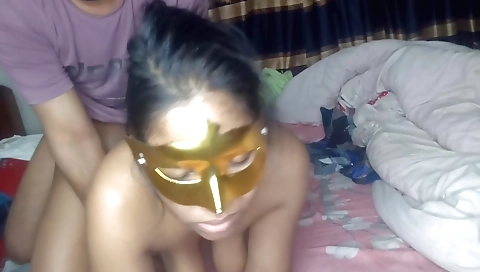 Two hot brunette stepsisters fuck a guy hard and really enjoy it